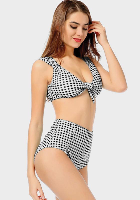 Melvi Plaid High Waist Bikini Melvi Plaid High Waist Bikini