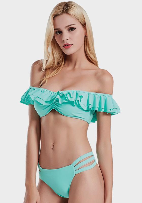Brevis Ruffled Bandeau Bikini Brevis Ruffled Bandeau Bikini