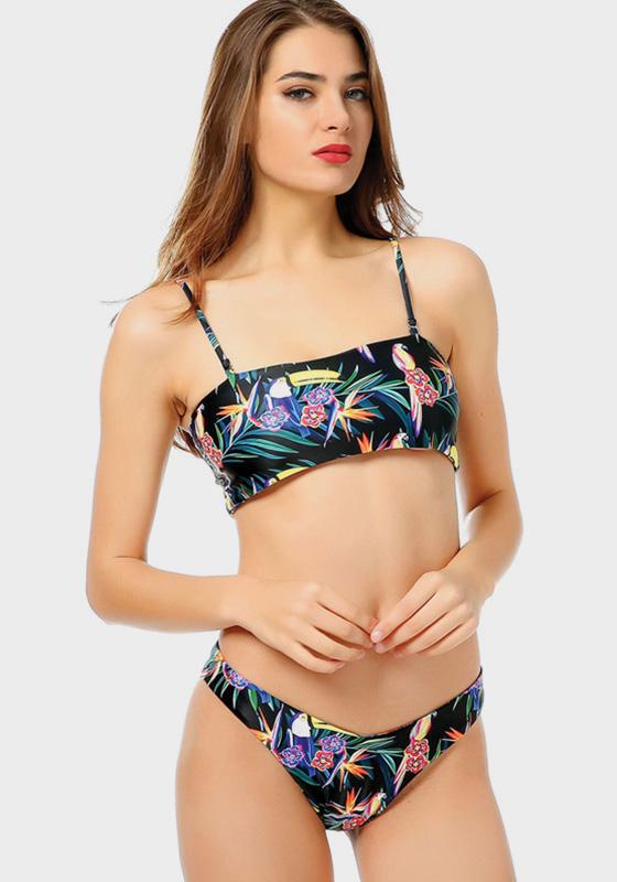 Viva Leaf Print High Cut Bikini Viva Leaf Print High Cut Bikini