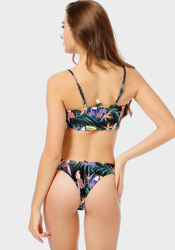 Viva Leaf Print High Cut Bikini Viva Leaf Print High Cut Bikini