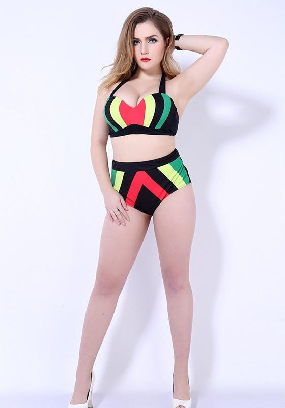 Niveus Patchwork High Waist Bikini Niveus Patchwork High Waist Bikini