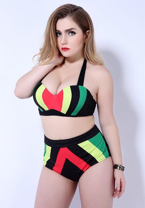 Niveus Patchwork High Waist Bikini Niveus Patchwork High Waist Bikini