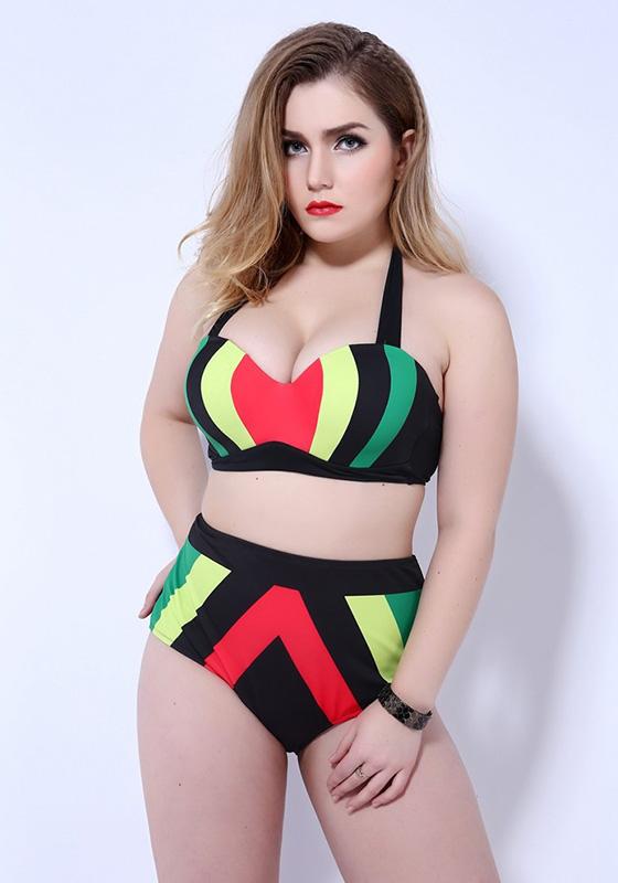 Niveus Patchwork High Waist Bikini Niveus Patchwork High Waist Bikini