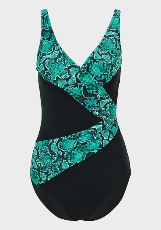 Maero Patchwork Halter One-piece Maero Patchwork Halter One-piece