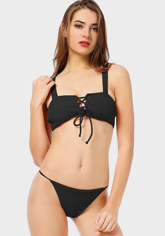 Celer Solid Bandeau Bikini Celer Solid Bandeau Bikini