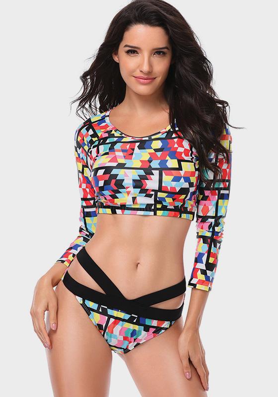 Levis Long Sleeves High Waist Tankini Levis Long Sleeves High Waist Tankini