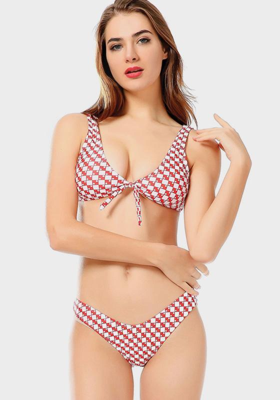 Eligia High Cut Plaid Bikini Eligia High Cut Plaid Bikini