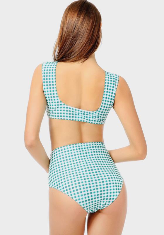 Melvi Plaid High Waist Bikini Melvi Plaid High Waist Bikini