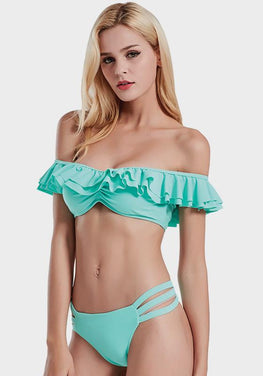 Brevis Ruffled Bandeau Bikini